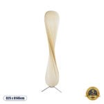 GLOBOSTAR® PRAIA 02225 Μοντέρνο Επιδαπέδιο Φωτιστικό με Ντουί 2 x E27 AC 220-240V IP20 - Μπεζ - Μ25 x Π25 x Υ145cm