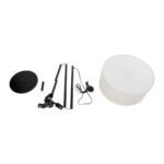 GLOBOSTAR® MARIGOLD 02228 Μοντέρνο Επιδαπέδιο Φωτιστικό με Ντουί 3 x E27 AC 220-240V IP20 - Μαύρο & Λευκό - Μ46 x Π46 x Υ160cm - Image 10