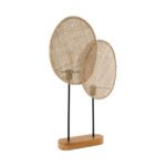 GLOBOSTAR® AZUL 02231 Boho Επιτραπέζιο Φωτιστικό Πορτατίφ με Ντουί 2 x E27 AC 220-240V IP20 - Μπεζ & Μαύρο - Μ45 x Π11 x Υ75cm - Image 5