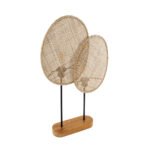 GLOBOSTAR® AZUL 02231 Boho Επιτραπέζιο Φωτιστικό Πορτατίφ με Ντουί 2 x E27 AC 220-240V IP20 - Μπεζ & Μαύρο - Μ45 x Π11 x Υ75cm - Image 6