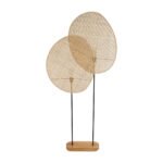 GLOBOSTAR® AZUL 02232 Boho Επιδαπέδιο Φωτιστικό με Ντουί 2 x E27 AC 220-240V IP20 - Μπεζ & Μαύρο - Μ90 x Π17 x Υ170cm - Image 4