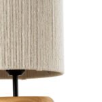 GLOBOSTAR® TUVALU 02236 Boho Επιτραπέζιο Φωτιστικό Πορτατίφ με Ντουί 1 x E27 AC 220-240V IP20 - Καφέ & Μπεζ - Μ22 x Π22 x Υ42cm - Image 5