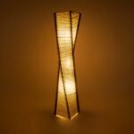 GLOBOSTAR® PALMA 02273 Boho Επιδαπέδιο Φωτιστικό με Ντουί 2 x E27 AC 220-240V IP20 - Καφέ & Μπεζ - Μ34 x Π34 x Υ130cm - Image 3