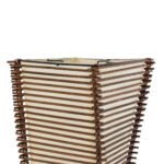 GLOBOSTAR® PALMA 02273 Boho Επιδαπέδιο Φωτιστικό με Ντουί 2 x E27 AC 220-240V IP20 - Καφέ & Μπεζ - Μ34 x Π34 x Υ130cm - Image 5