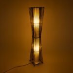 GLOBOSTAR® PALMA 02274 Boho Επιδαπέδιο Φωτιστικό με Ντουί 2 x E27 AC 220-240V IP20 - Μαύρο & Μπεζ - Μ25 x Π25 x Υ140cm - Image 3