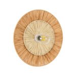 GLOBOSTAR® COLOMBO 02278 Boho Φωτιστικό Τοίχου - Απλίκα με Ντουί 1 x E27 AC 220-240V IP20 - Μπεζ - Μ40 x Π40 x Υ9cm