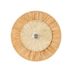 GLOBOSTAR® COLOMBO 02278 Boho Φωτιστικό Τοίχου - Απλίκα με Ντουί 1 x E27 AC 220-240V IP20 - Μπεζ - Μ40 x Π40 x Υ9cm - Image 5