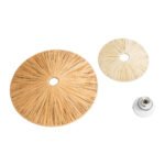 GLOBOSTAR® COLOMBO 02278 Boho Φωτιστικό Τοίχου - Απλίκα με Ντουί 1 x E27 AC 220-240V IP20 - Μπεζ - Μ40 x Π40 x Υ9cm - Image 7