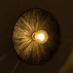 GLOBOSTAR® COLOMBO 02279 Boho Φωτιστικό Τοίχου - Απλίκα με Ντουί 1 x E27 AC 220-240V IP20 - Μαύρο - Μ40 x Π40 x Υ9cm - Image 3