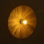 GLOBOSTAR® COLOMBO 02283 Boho Φωτιστικό Τοίχου - Απλίκα με Ντουί 1 x E27 AC 220-240V IP20 - Μπεζ - Μ40 x Π40 x Υ9cm - Image 3