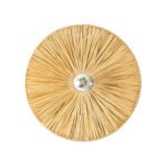 GLOBOSTAR® COLOMBO 02283 Boho Φωτιστικό Τοίχου - Απλίκα με Ντουί 1 x E27 AC 220-240V IP20 - Μπεζ - Μ40 x Π40 x Υ9cm - Image 5