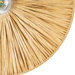 GLOBOSTAR® COLOMBO 02283 Boho Φωτιστικό Τοίχου - Απλίκα με Ντουί 1 x E27 AC 220-240V IP20 - Μπεζ - Μ40 x Π40 x Υ9cm - Image 6