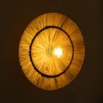 GLOBOSTAR® COLOMBO 02284 Boho Φωτιστικό Τοίχου - Απλίκα με Ντουί 1 x E27 AC 220-240V IP20 - Μπεζ - Μ40 x Π40 x Υ9cm - Image 3