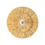 GLOBOSTAR® COLOMBO 02284 Boho Φωτιστικό Τοίχου - Απλίκα με Ντουί 1 x E27 AC 220-240V IP20 - Μπεζ - Μ40 x Π40 x Υ9cm - Image 5