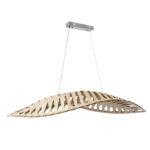 GLOBOSTAR® NANI 02285 Μοντέρνο Κρεμαστό Φωτιστικό Οροφής LED 36W 2880lm 120° AC 220-240V IP20 Φυσικό Λευκό 4500K - Lumileds SMD Chip - Μπεζ - Μ120 x Π48 x Υ18cm - 2 Χρόνια Εγγύηση - Image 4