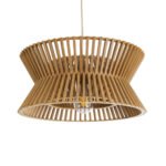 GLOBOSTAR® BIMINI 02287 Boho Κρεμαστό Φωτιστικό Οροφής με Ντουί 1 x E27 AC 220-240V IP20 - Καφέ - Μ45 x Π45 x Υ20cm - Image 2