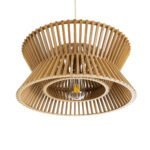 GLOBOSTAR® BIMINI 02287 Boho Κρεμαστό Φωτιστικό Οροφής με Ντουί 1 x E27 AC 220-240V IP20 - Καφέ - Μ45 x Π45 x Υ20cm - Image 6