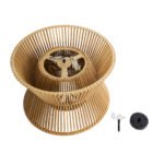 GLOBOSTAR® BIMINI 02288 Boho Κρεμαστό Φωτιστικό Οροφής με Ντουί 1 x E27 AC 220-240V IP20 - Καφέ - Μ60 x Π60 x Υ40cm - Image 10