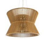 GLOBOSTAR® BIMINI 02288 Boho Κρεμαστό Φωτιστικό Οροφής με Ντουί 1 x E27 AC 220-240V IP20 - Καφέ - Μ60 x Π60 x Υ40cm - Image 2