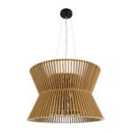 GLOBOSTAR® BIMINI 02288 Boho Κρεμαστό Φωτιστικό Οροφής με Ντουί 1 x E27 AC 220-240V IP20 - Καφέ - Μ60 x Π60 x Υ40cm - Image 4