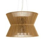 GLOBOSTAR® BIMINI 02288 Boho Κρεμαστό Φωτιστικό Οροφής με Ντουί 1 x E27 AC 220-240V IP20 - Καφέ - Μ60 x Π60 x Υ40cm - Image 5