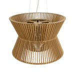 GLOBOSTAR® BIMINI 02288 Boho Κρεμαστό Φωτιστικό Οροφής με Ντουί 1 x E27 AC 220-240V IP20 - Καφέ - Μ60 x Π60 x Υ40cm - Image 7