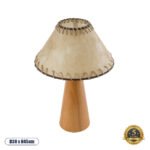 GLOBOSTAR® MASPALOMAS 02291 Boho Επιτραπέζιο Φωτιστικό Πορτατίφ με Ντουί 1 x E27 AC 220-240V IP20 - Καφέ & Μπεζ - Μ30 x Π30 x Υ45cm