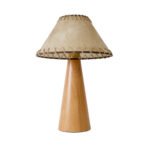 GLOBOSTAR® MASPALOMAS 02291 Boho Επιτραπέζιο Φωτιστικό Πορτατίφ με Ντουί 1 x E27 AC 220-240V IP20 - Καφέ & Μπεζ - Μ30 x Π30 x Υ45cm - Image 4