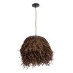 GLOBOSTAR® GUADELOUPE 02293 Boho Κρεμαστό Φωτιστικό Οροφής με Ντουί 1 x E27 AC 220-240V IP20 - Καφέ - Μ50 x Π50 x Υ40cm - Image 4