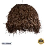 GLOBOSTAR® GUADELOUPE 02295 Boho Κρεμαστό Φωτιστικό Οροφής με Ντουί 1 x E27 AC 220-240V IP20 - Καφέ - Μ120 x Π120 x Υ100cm