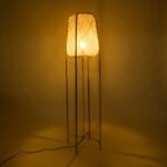 GLOBOSTAR® MEILANI 02301 Boho Επιδαπέδιο Φωτιστικό με Ντουί 1 x E27 AC 220-240V IP20 - Χρυσό & Μπεζ - Μ40 x Π40 x Υ150cm - Image 3