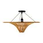 GLOBOSTAR® PALERMO 02308 Boho Φωτιστικό Οροφής με Ντουί 1 x E27 AC 220-240V IP20 - Καφέ - Μ60 x Π60 x Υ36cm - Image 4