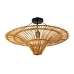 GLOBOSTAR® PALERMO 02308 Boho Φωτιστικό Οροφής με Ντουί 1 x E27 AC 220-240V IP20 - Καφέ - Μ60 x Π60 x Υ36cm - Image 5