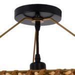 GLOBOSTAR® PALERMO 02308 Boho Φωτιστικό Οροφής με Ντουί 1 x E27 AC 220-240V IP20 - Καφέ - Μ60 x Π60 x Υ36cm - Image 8