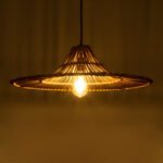 GLOBOSTAR® PALERMO 02310 Boho Κρεμαστό Φωτιστικό Οροφής με Ντουί 1 x E27 AC 220-240V IP20 - Καφέ - Μ60 x Π60 x Υ18cm - Image 3