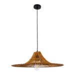 GLOBOSTAR® PALERMO 02310 Boho Κρεμαστό Φωτιστικό Οροφής με Ντουί 1 x E27 AC 220-240V IP20 - Καφέ - Μ60 x Π60 x Υ18cm - Image 4