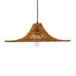 GLOBOSTAR® PALERMO 02310 Boho Κρεμαστό Φωτιστικό Οροφής με Ντουί 1 x E27 AC 220-240V IP20 - Καφέ - Μ60 x Π60 x Υ18cm - Image 5