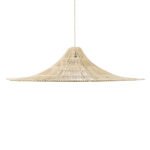 GLOBOSTAR® PALERMO 02311 Boho Κρεμαστό Φωτιστικό Οροφής με Ντουί 1 x E27 AC 220-240V IP20 - Μπεζ - Μ160 x Π160 x Υ45cm - Image 5