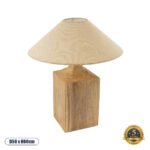 GLOBOSTAR® LAFRONTERA 02313 Boho Επιτραπέζιο Φωτιστικό Πορτατίφ με Ντουί 1 x E27 AC 220-240V IP20 - Μπεζ - Μ50 x Μ50 x Υ60cm