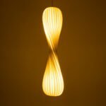 GLOBOSTAR® PRAIA 02316 Μοντέρνο Κρεμαστό Φωτιστικό Οροφής με Ντουί 2 x E27 AC 220-240V IP20 - Μπεζ & Λευκό - Μ25 x Π25 x Υ112cm - Image 3