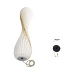 GLOBOSTAR® PRAIA 02316 Μοντέρνο Κρεμαστό Φωτιστικό Οροφής με Ντουί 2 x E27 AC 220-240V IP20 - Μπεζ & Λευκό - Μ25 x Π25 x Υ112cm - Image 10