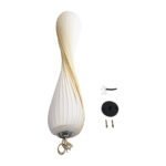 GLOBOSTAR® PRAIA 02317 Μοντέρνο Κρεμαστό Φωτιστικό Οροφής με Ντουί 2 x E27 AC 220-240V IP20 - Μπεζ & Λευκό - Μ25 x Π25 x Υ145cm - Image 10