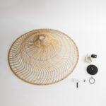 GLOBOSTAR® KAIA 02347 Boho Κρεμαστό Φωτιστικό Οροφής με Ντουί 1 x E27 AC 220-240V IP20 - Μπεζ - Μ80 x Π80 x Υ26cm - Image 11