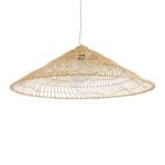 GLOBOSTAR® KAIA 02347 Boho Κρεμαστό Φωτιστικό Οροφής με Ντουί 1 x E27 AC 220-240V IP20 - Μπεζ - Μ80 x Π80 x Υ26cm - Image 2