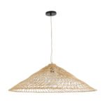 GLOBOSTAR® KAIA 02347 Boho Κρεμαστό Φωτιστικό Οροφής με Ντουί 1 x E27 AC 220-240V IP20 - Μπεζ - Μ80 x Π80 x Υ26cm - Image 4