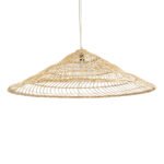 GLOBOSTAR® KAIA 02348 Boho Κρεμαστό Φωτιστικό Οροφής με Ντουί 1 x E27 AC 220-240V IP20 - Μπεζ - Μ100 x Π100 x Υ30cm - Image 2