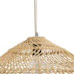 GLOBOSTAR® KAIA 02348 Boho Κρεμαστό Φωτιστικό Οροφής με Ντουί 1 x E27 AC 220-240V IP20 - Μπεζ - Μ100 x Π100 x Υ30cm - Image 9