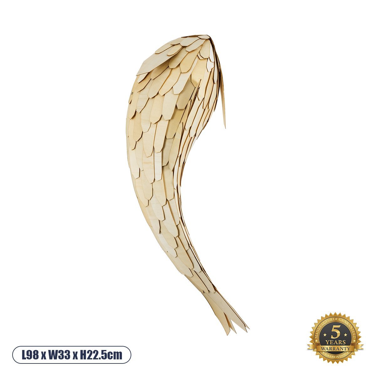 02359_0 GLOBOSTAR® GOURAMI 02359 Boho Φωτιστικό Τοίχου - Απλίκα με Ντουί 1 x E27 AC 220-240V IP20 - Μπεζ - Μ98 x Π33 x Υ22.5cm - Image 1