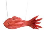 GLOBOSTAR® GOURAMI 02360 Μοντέρνο Κρεμαστό Φωτιστικό Οροφής με Ντουί 1 x E27 AC 220-240V IP20 - Κόκκινο - Μ70 x Π40 x Υ27cm - Image 6