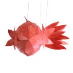 GLOBOSTAR® GOURAMI 02361 Μοντέρνο Κρεμαστό Φωτιστικό Οροφής με Ντουί 1 x E27 AC 220-240V IP20 - Κόκκινο - Μ100 x Π72 x Υ36cm - Image 9